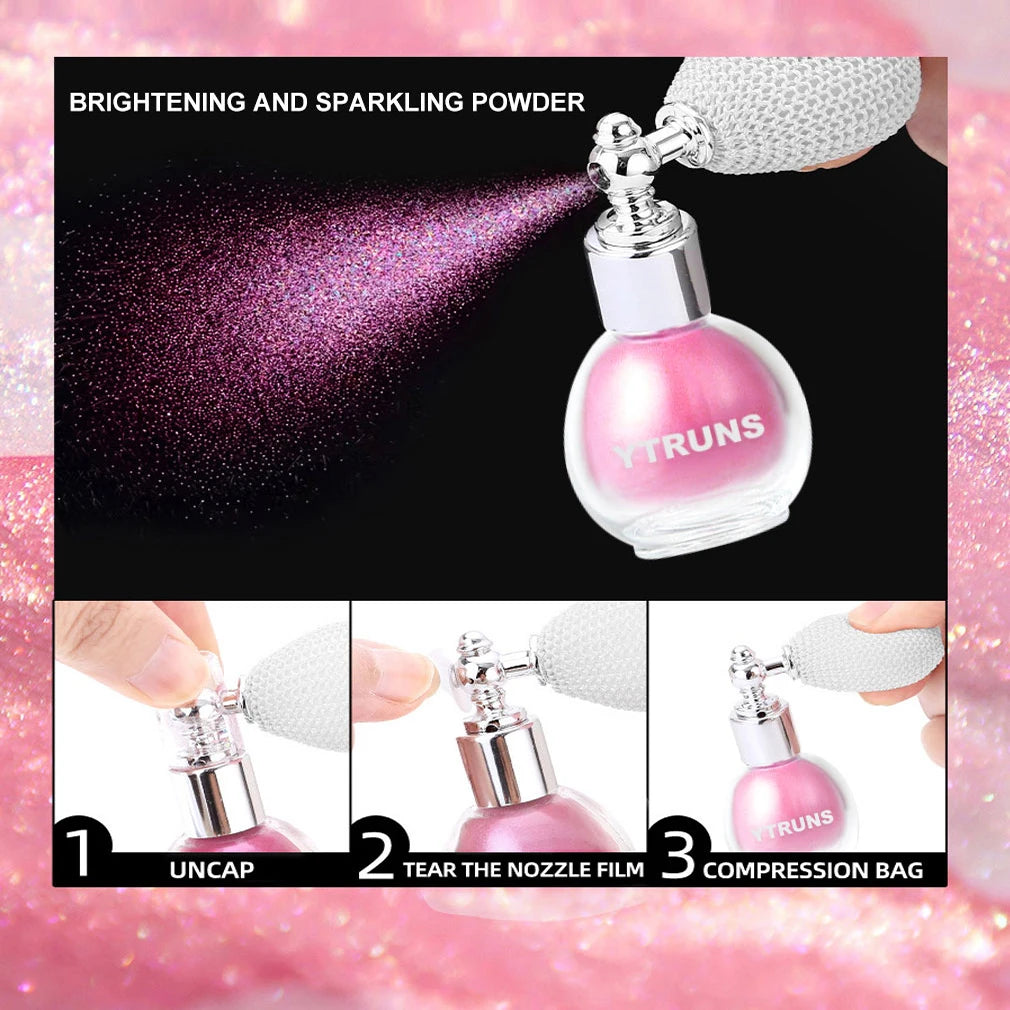 Star Glitter Spray Body Makeup Highlighter 3D Laser Glitter Powder