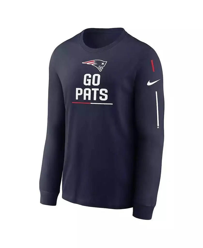Nike Mens New England Patriots Team Slogan Long Sleeve Shirt
