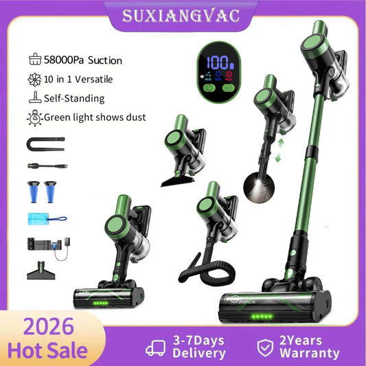 SUXIANGVAC Cordless Vacuum Cleaner With LED Brush For Pet Hair