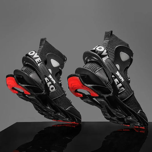 Lexsan Men's Casual Sneakers Breathable Lace Up Running Shoes
