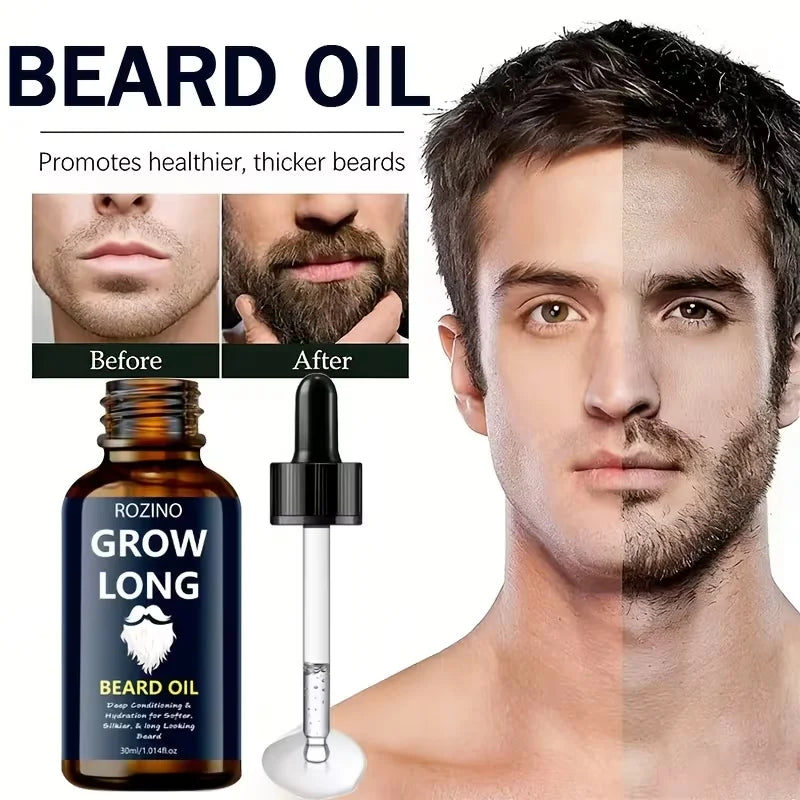 ROZINO Natural Beard Oil For Men With Jojoba And Glycerin