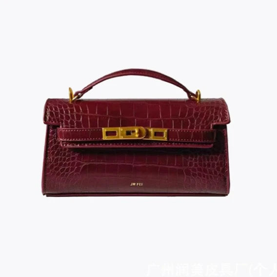 JW PEI Noor Mini Crocodile Embossed Top Handle Satchel Purse