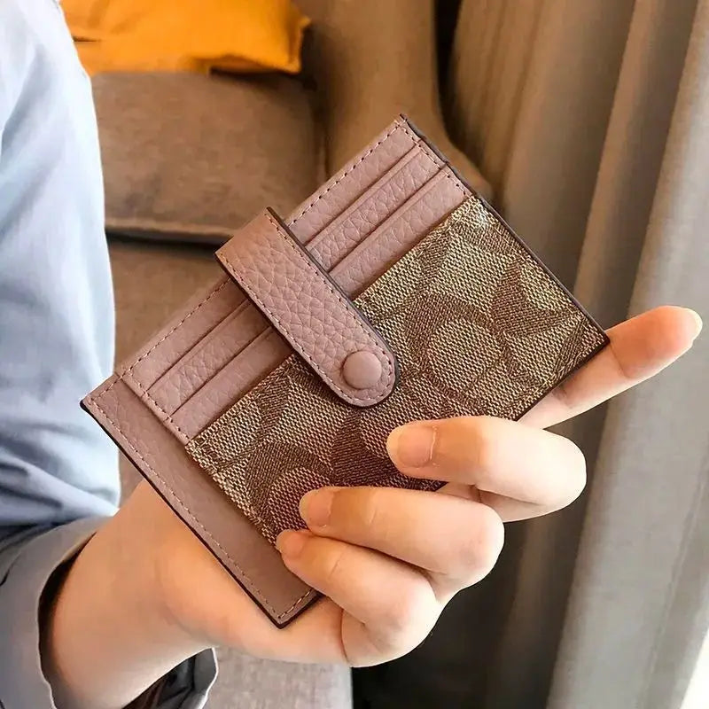 Saint Bos Ultra Thin Monogram Card Holder Wallet Compact