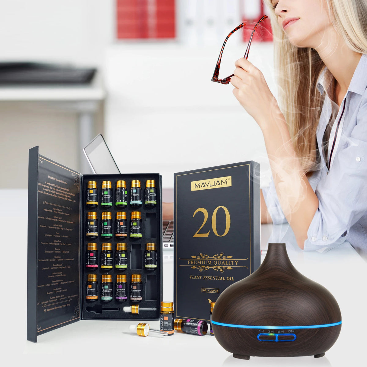 Mayjam Premium Essential Oil Collection Set For Aromatherapy