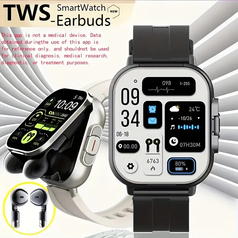 ERUN Smartwatch With Wireless Earbuds And Fitness Tracking
