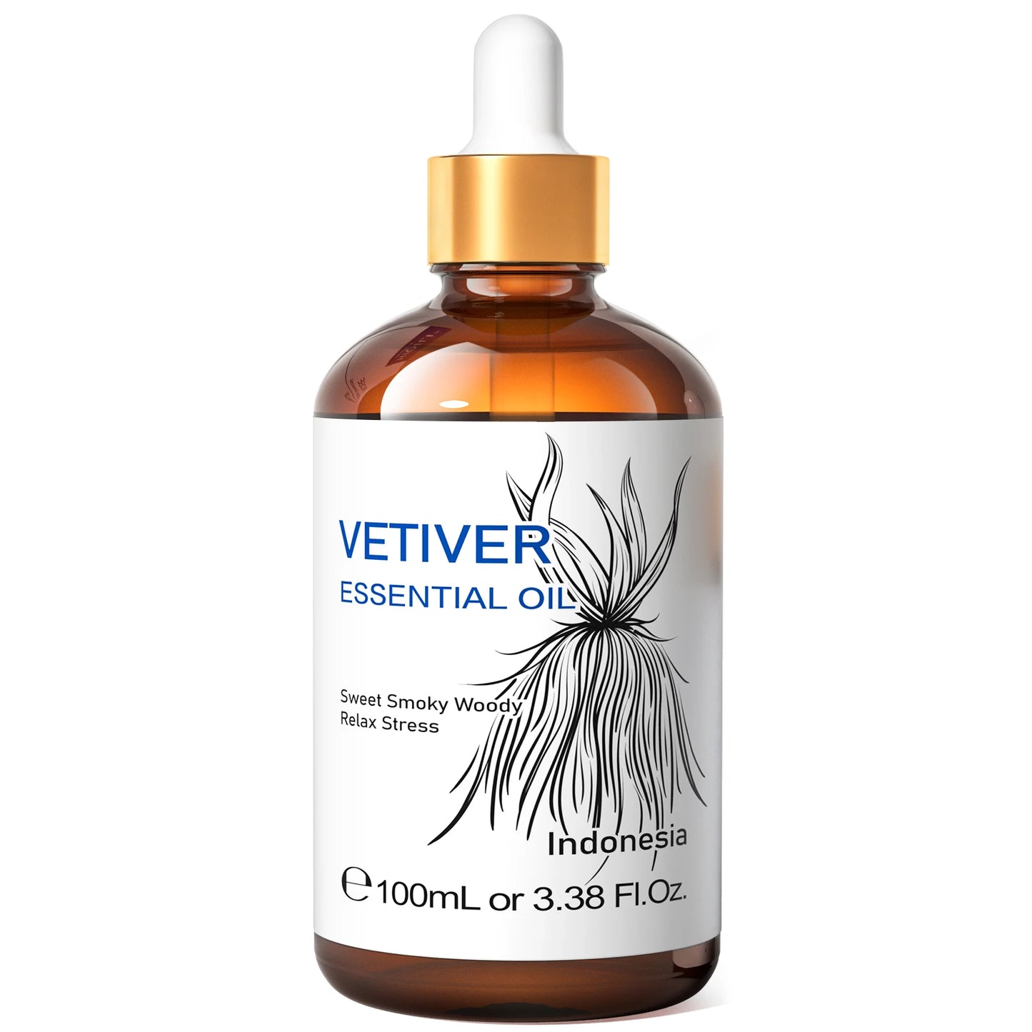 HIQILI Vetiver Essential Oil Pure Steam Distilled For Aromatherapy