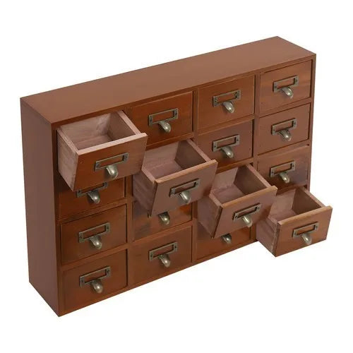 Bymaocar Pine Wood Tabletop Storage Cabinet for Home Office Craft