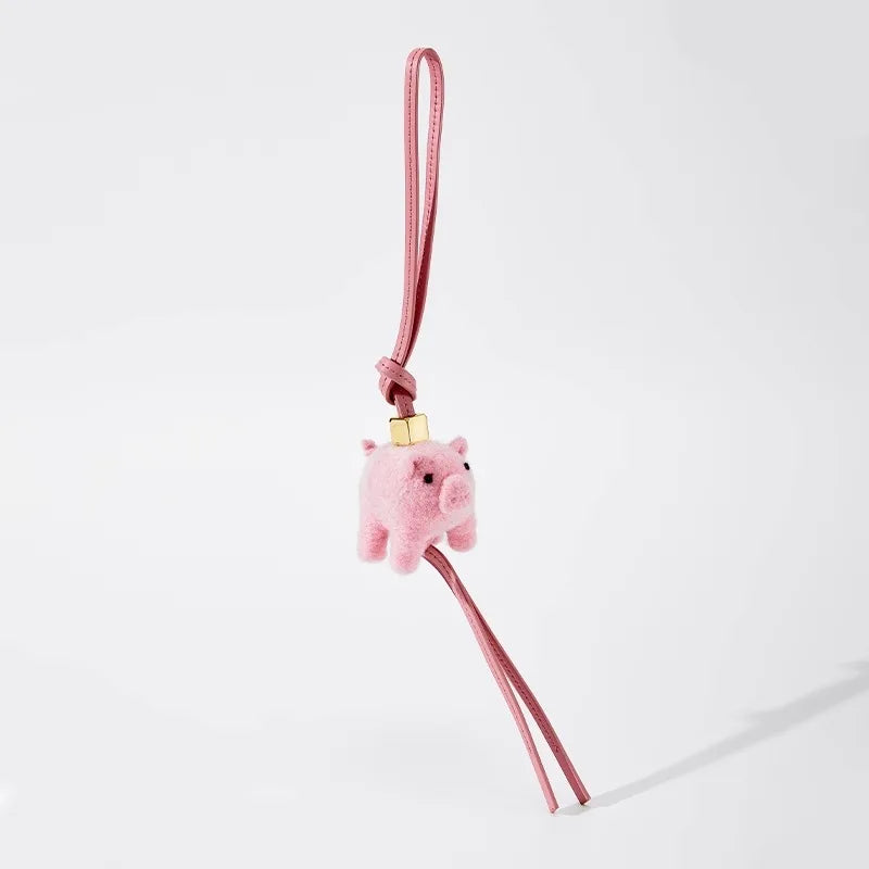 Handmade Wool Felt Animal Bag Charms With Keychain Pendants