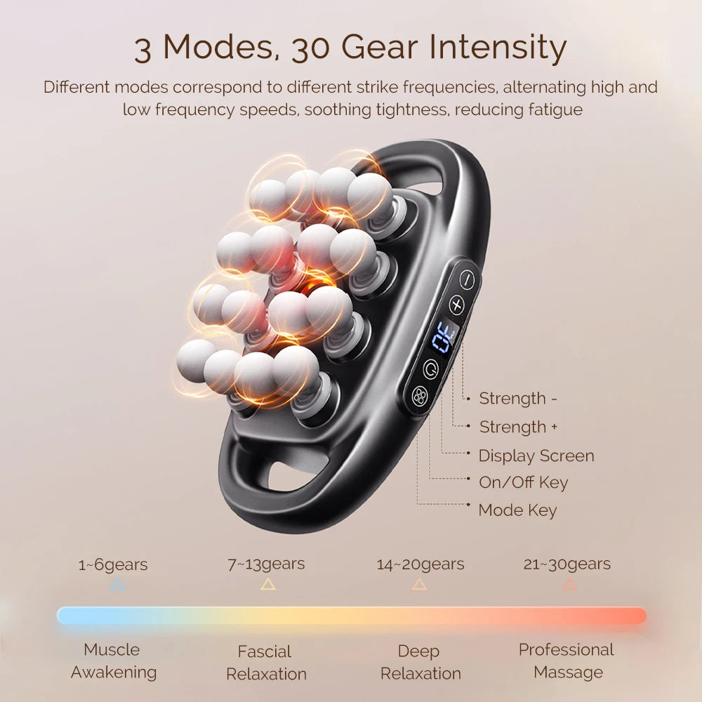 Foreverlily 16-Head Fascia Gun High Frequency Massage Device