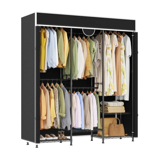 HiMISS Heavy Duty Portable Closet Wardrobe 1100 Lb Capacity