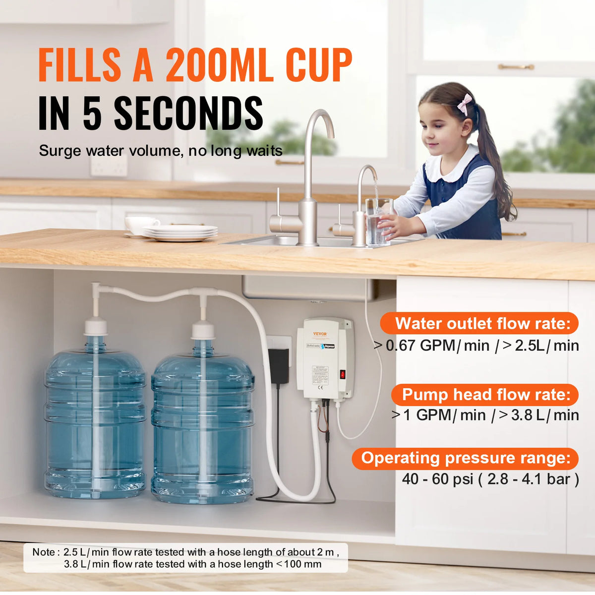 SucceBuy Electric Double-Pipe Water Dispenser Pump System
