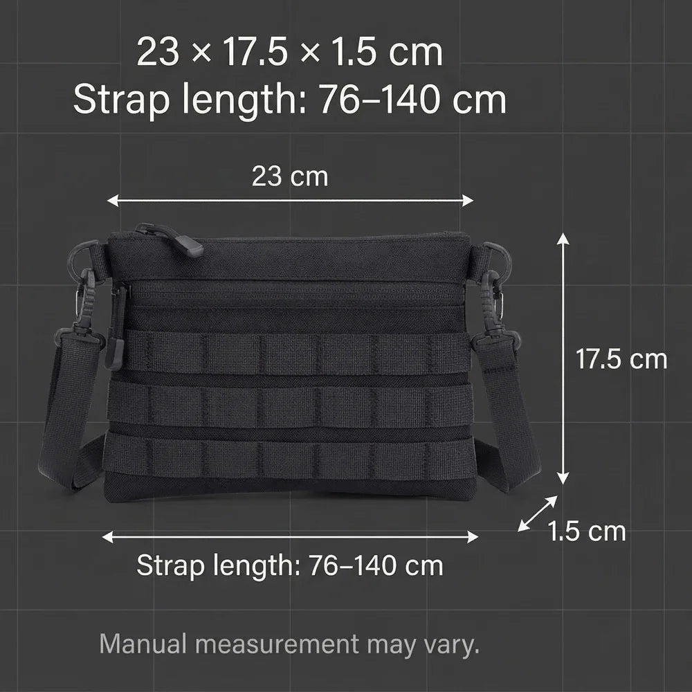 Nyxia Tactical Molle Crossbody Bag 600D Nylon Chest Pouch