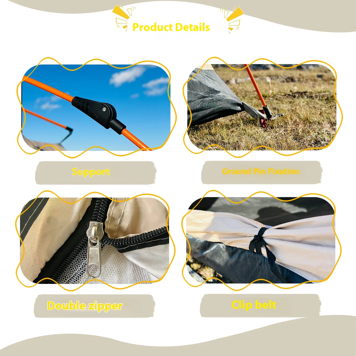 Pakicetus Instant Pop Up Dome Tent For Camping Outdoors