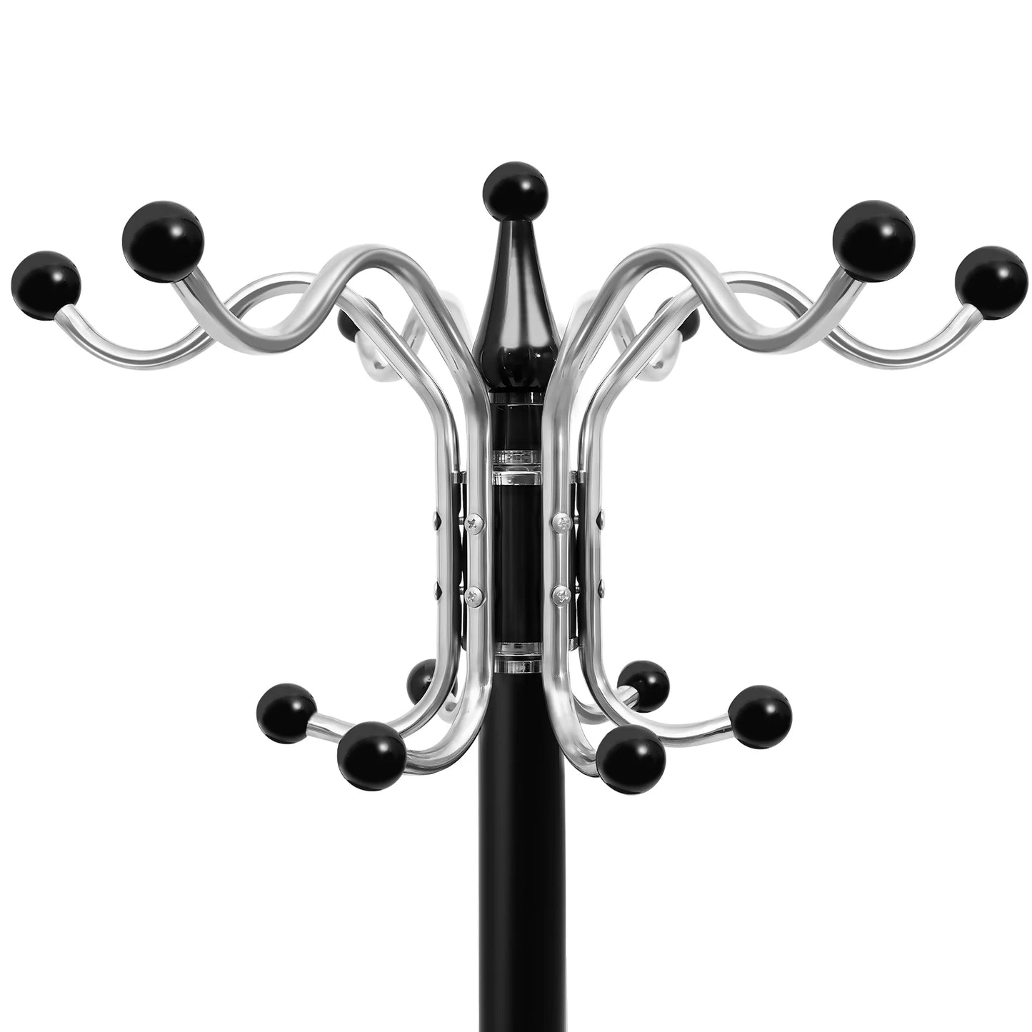 Bymaocar Free Standing Coat Tree With 16 Hooks Hat Jacket Stand