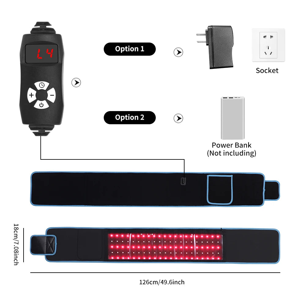 Red Light Therapy Belt 660Nm Near Infrared Wraps