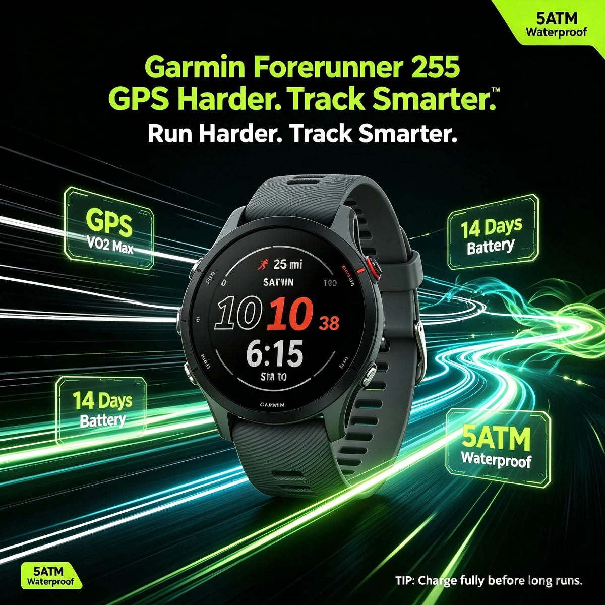 Garmin Forerunner 255 Fitness Smartwatch With Long Battery