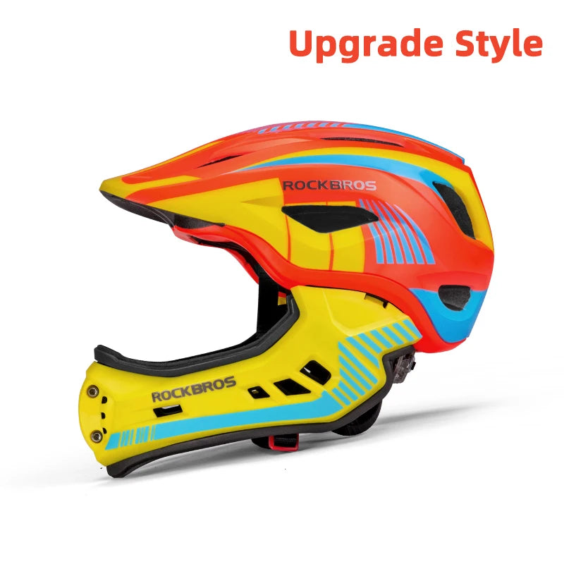 ROCKBROS Kids Detachable Full Face Cycling Helmet Safety Protection