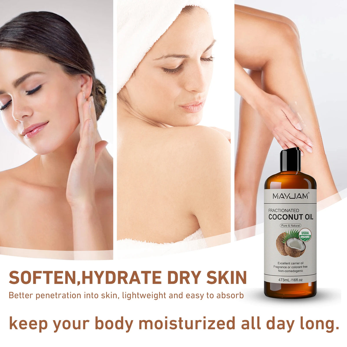 MAYJAM Organic Castor Oil For Skin Hair And Body Massage