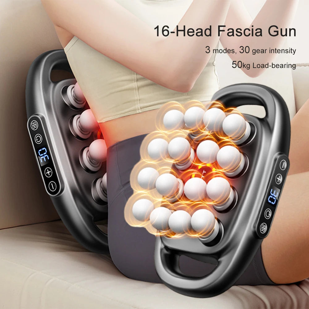 Foreverlily 16-Head Fascia Gun High Frequency Massage Device