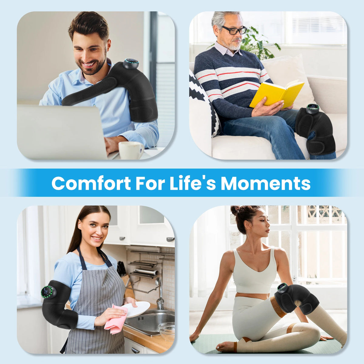Hailicare Electric Knee Massager With Heat And Vibration Therapy