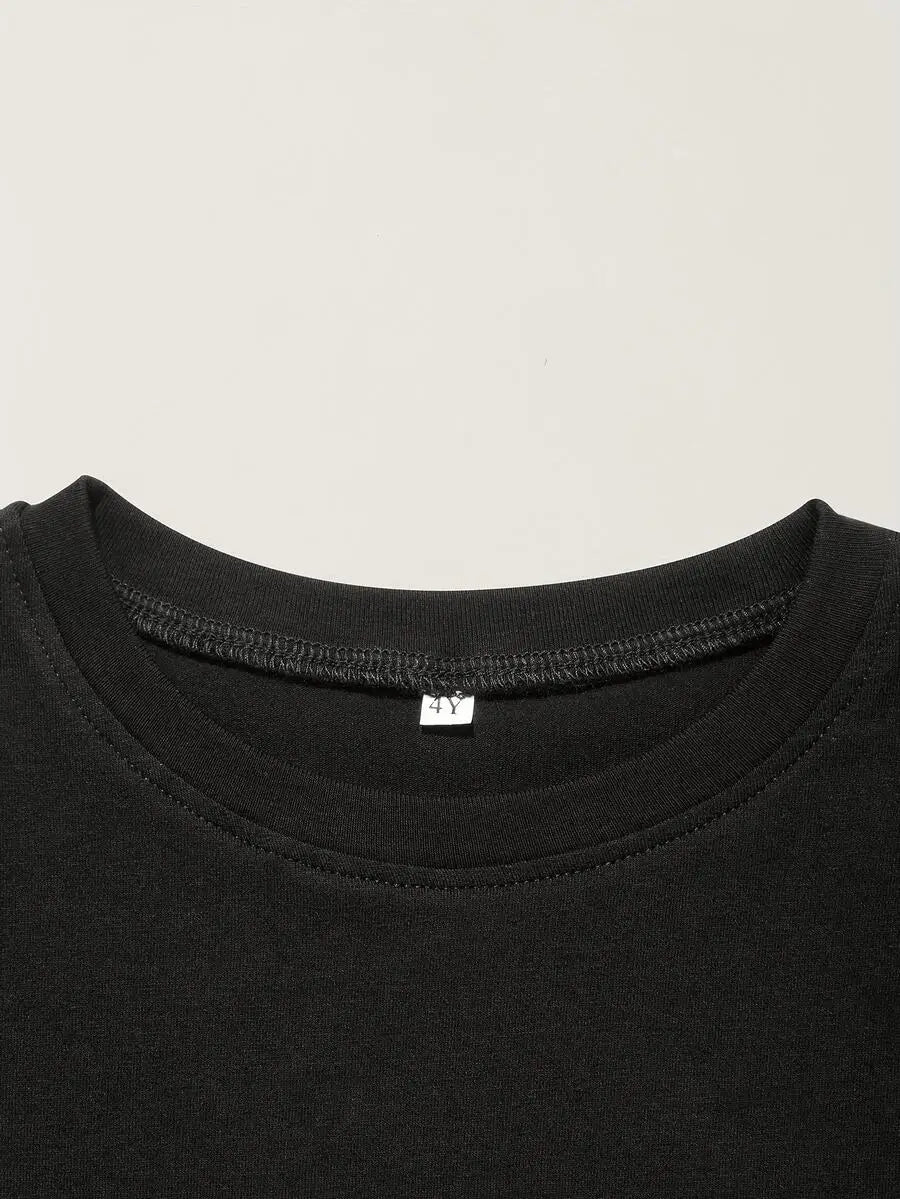 Cotton Graphic T-Shirt For Boys Girls Bow Pattern Design