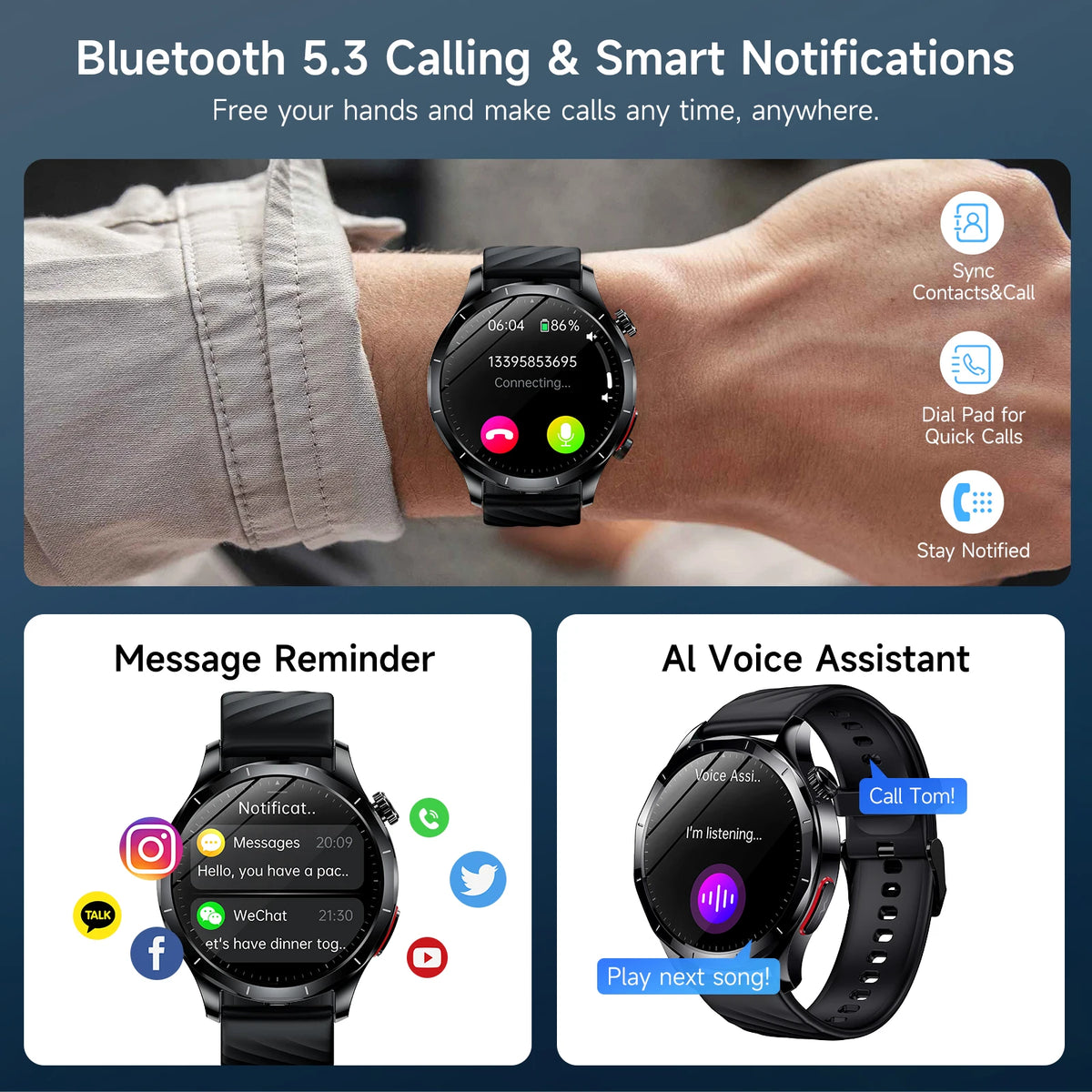 Marsyu ECG PPG Health Smart Watch Featuring Heart Rate Tracking