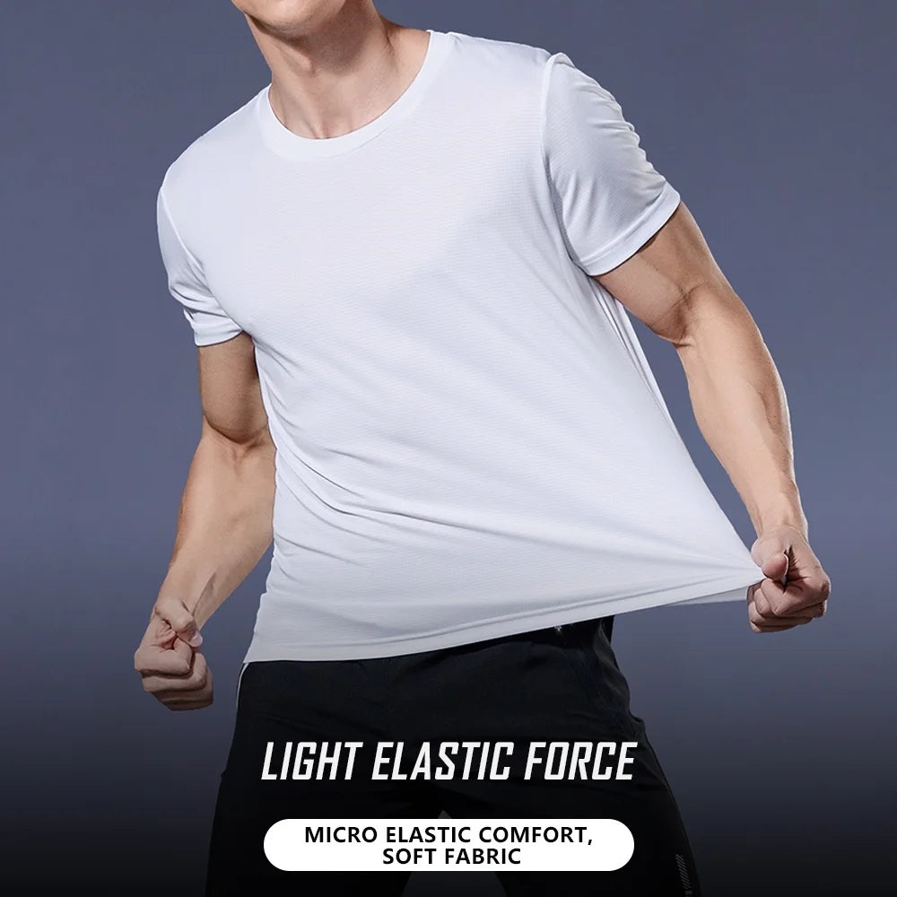 Men's Quick Dry Short Sleeve Gym T Shirt Moisture Wicking