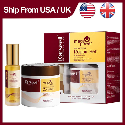 Karseell Collagen Hair Mask Set With Argan Oil Serum