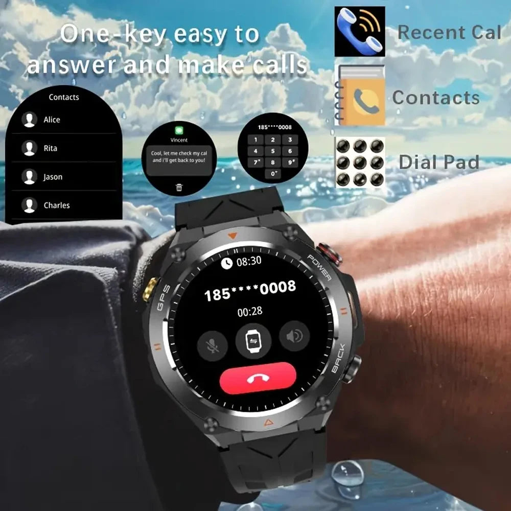 SENBONO GPS Smart Watch 1.45 Inch Display Bluetooth Phone Call