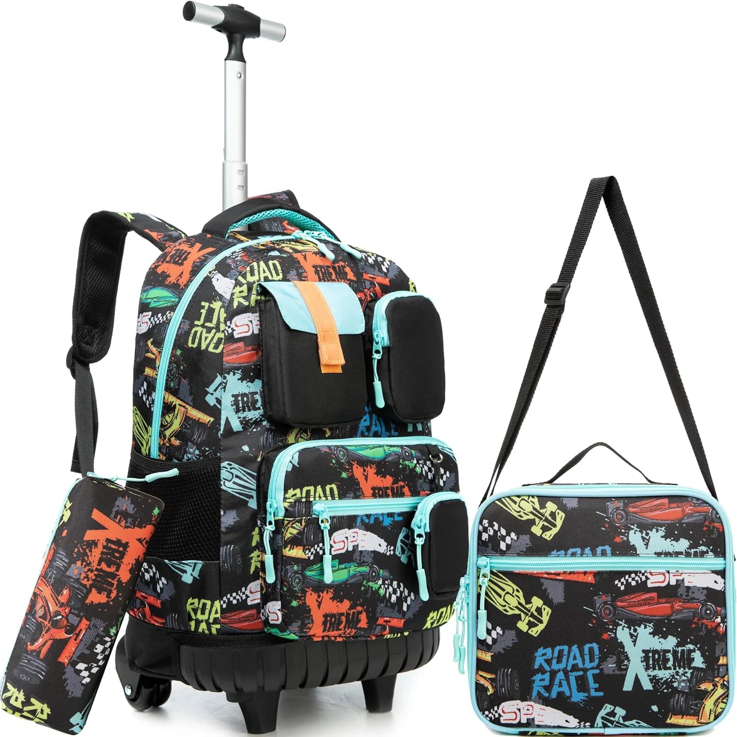 MYHSBYO Rolling Backpack For School Girls With Wheels
