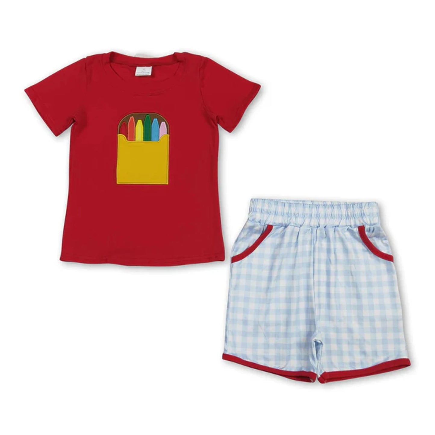 Toddler Boy Summer Set With Printed Tee And Shorts