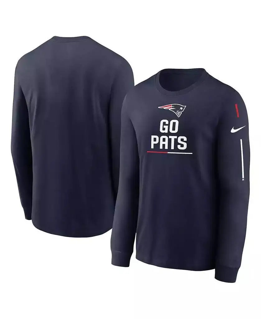 Nike Mens New England Patriots Team Slogan Long Sleeve Shirt