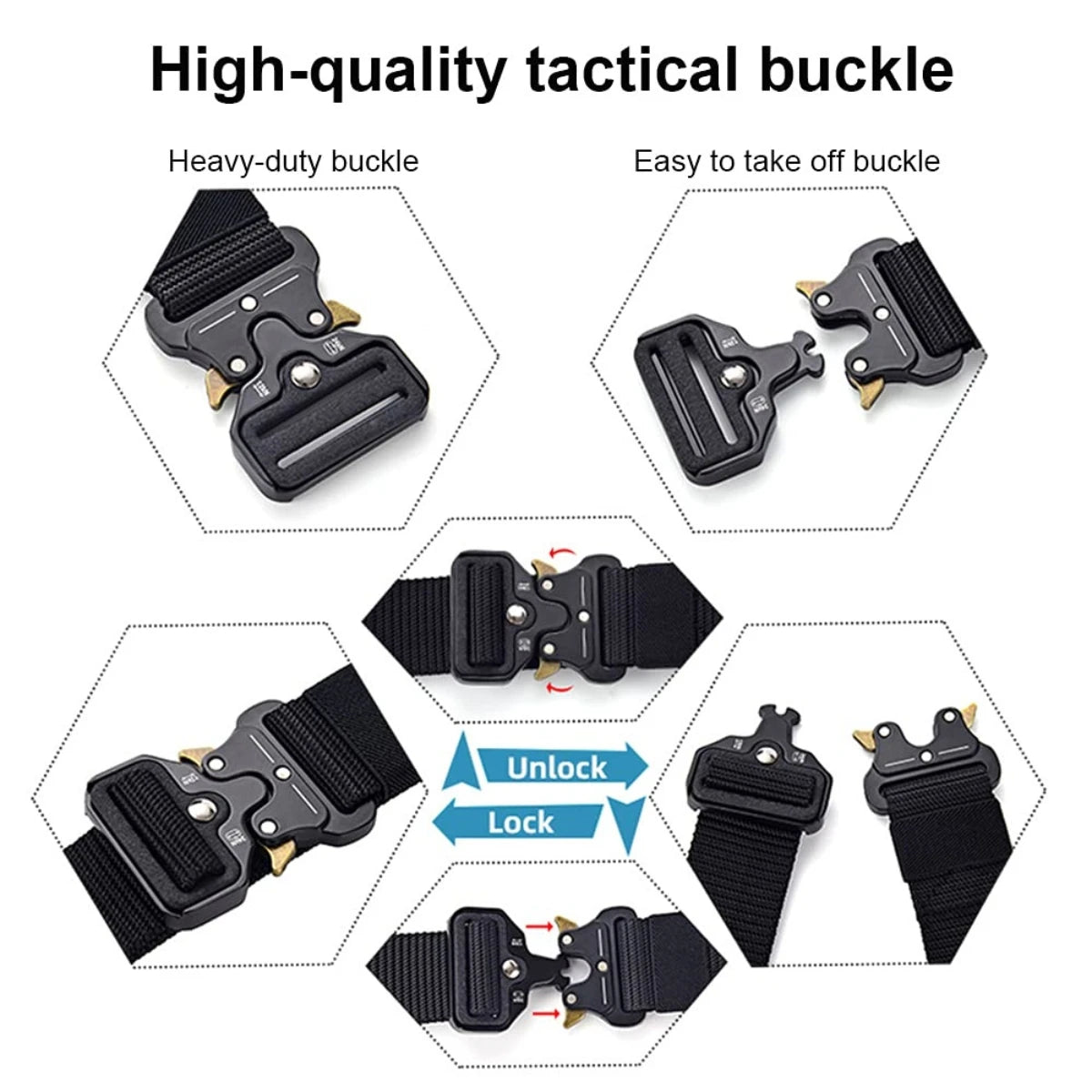 Canvas Tactical Belt Unisex Military Style for Outdoor Use
