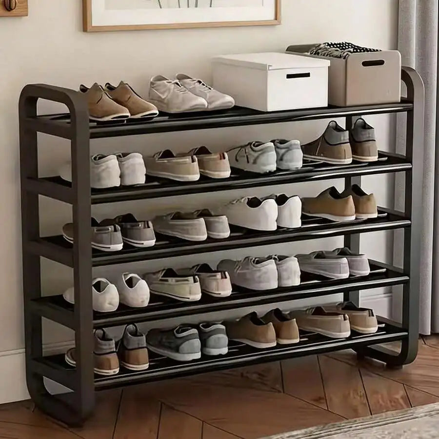 Space Saving 5 Tier Shoe Rack Standing Organizer For Entryway