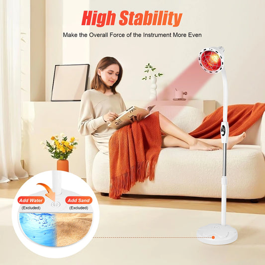 275W Adjustable Infrared Heat Lamp with 360 Rotatable Temp Control