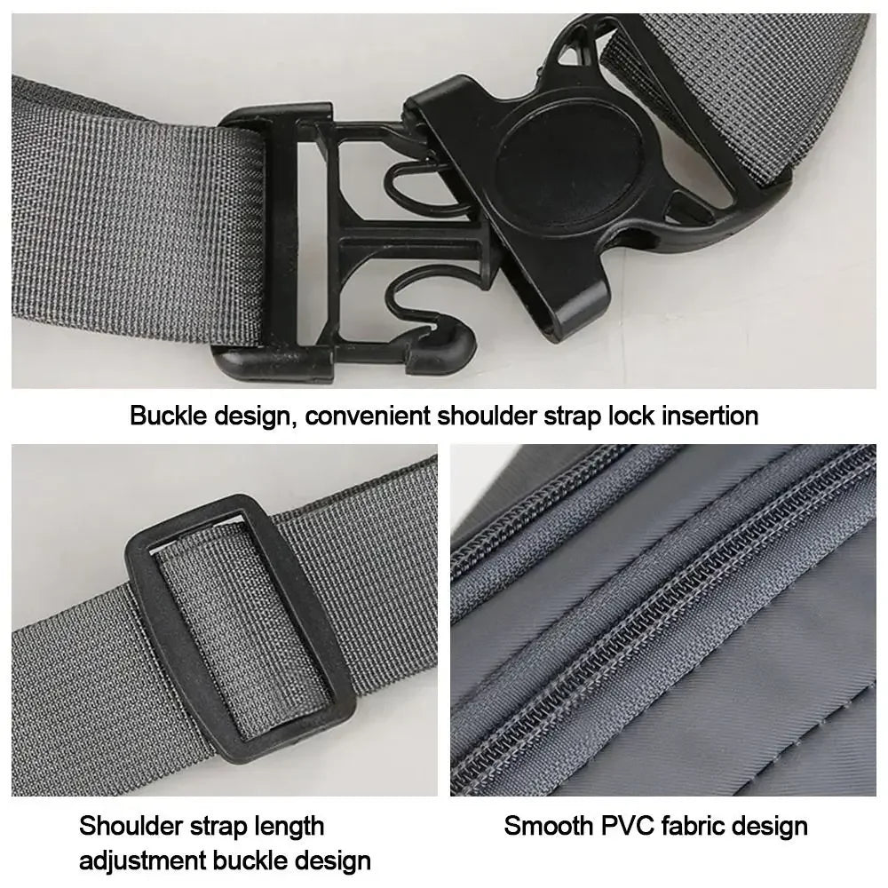 Mens Nylon Anti Theft Waist Bag Large Capacity Chest Bag