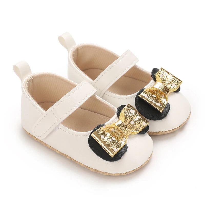 Samita Baby Shoes Soft Sole Anti Slip Bowknot First Walker