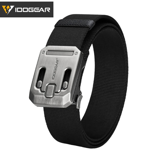 IDOGEAR Mens Ratchet Belt No Holes Slide Buckle Heavy Duty