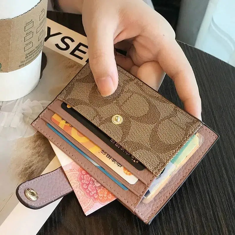 Saint Bos Ultra Thin Monogram Card Holder Wallet Compact