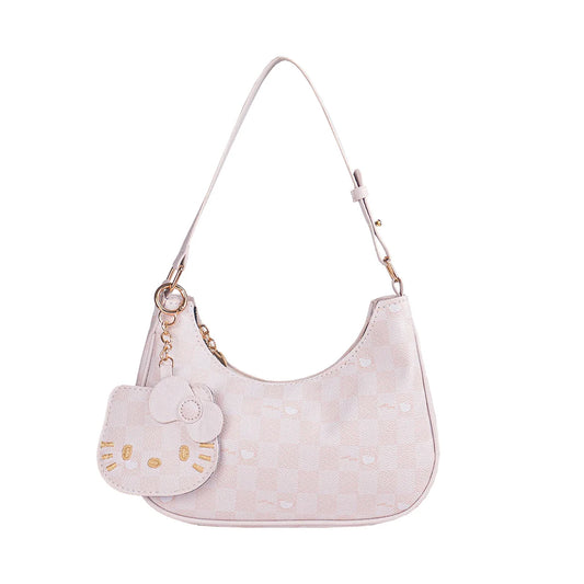 Mesuca Women PU Leather Shoulder Bag With Cartoon Pendant