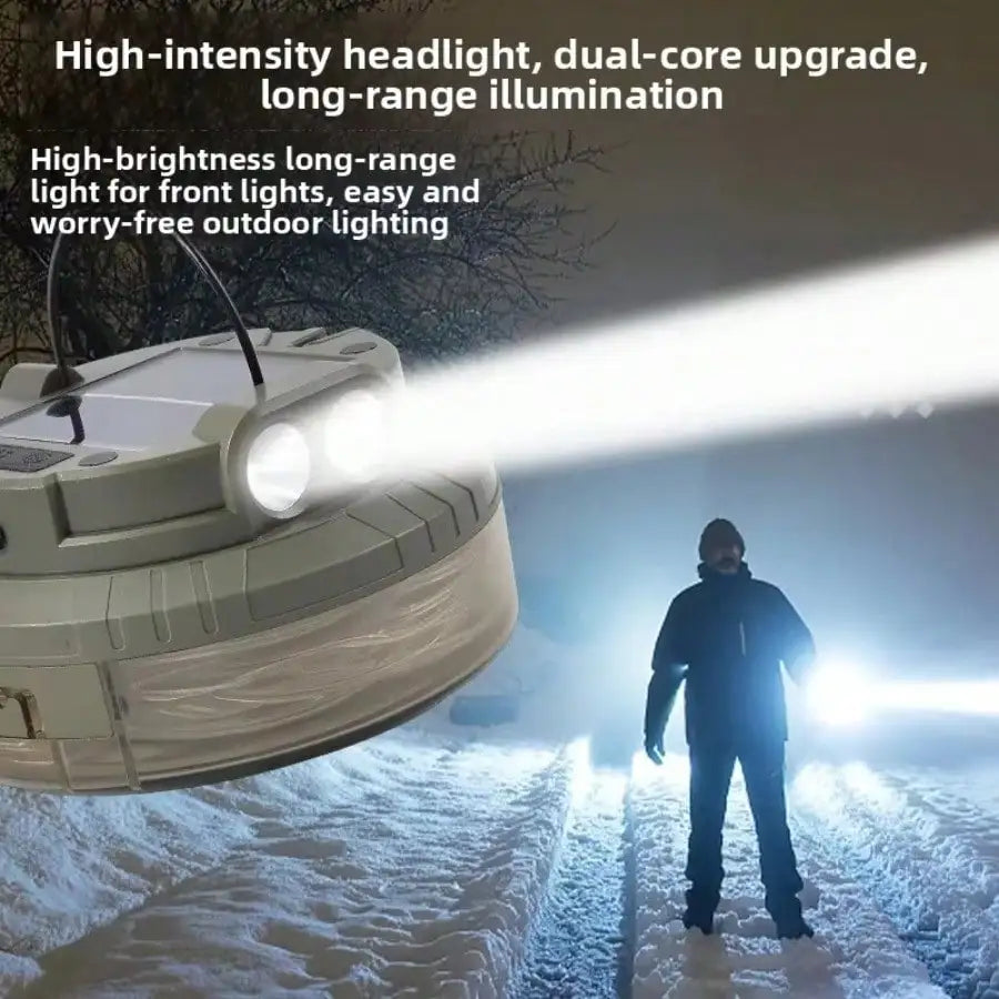 3 in 1 Solar Camping Lantern Spotlight and Fairy Lights