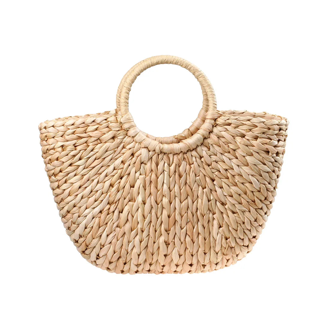 YYW Straw Woven Handbag Beach Tote Bag Handmade Shopping