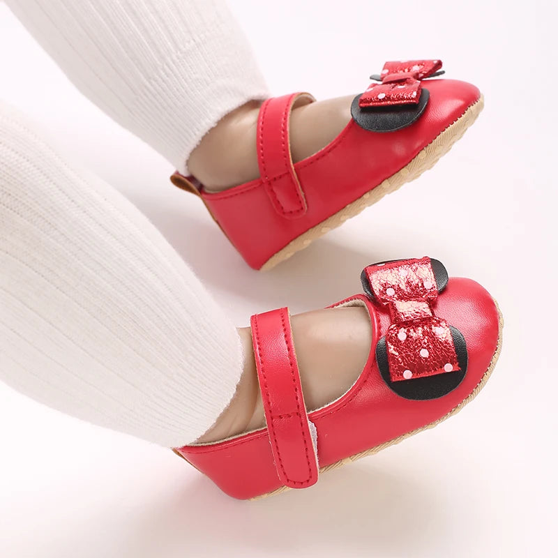 Samita Baby Shoes Soft Sole Anti Slip Bowknot First Walker