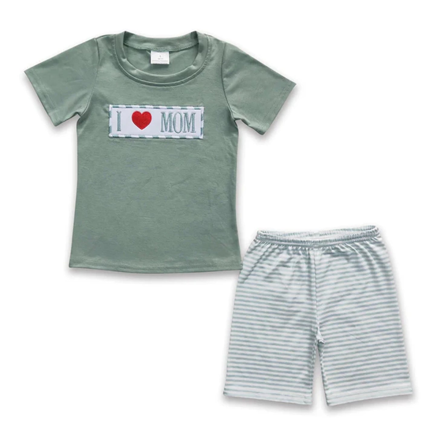 Toddler Boy Summer Set With Printed Tee And Shorts
