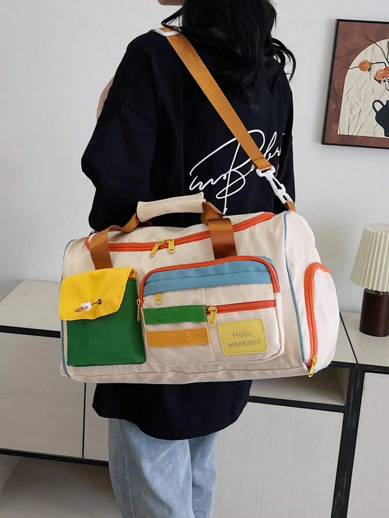 Campus Style Lightweight Luggage Set With Foldable Design And Dry Wet Separation