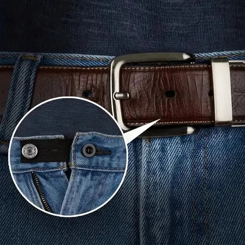 Pant Extender Belt Set With Button Hooks For Maternity Jeans