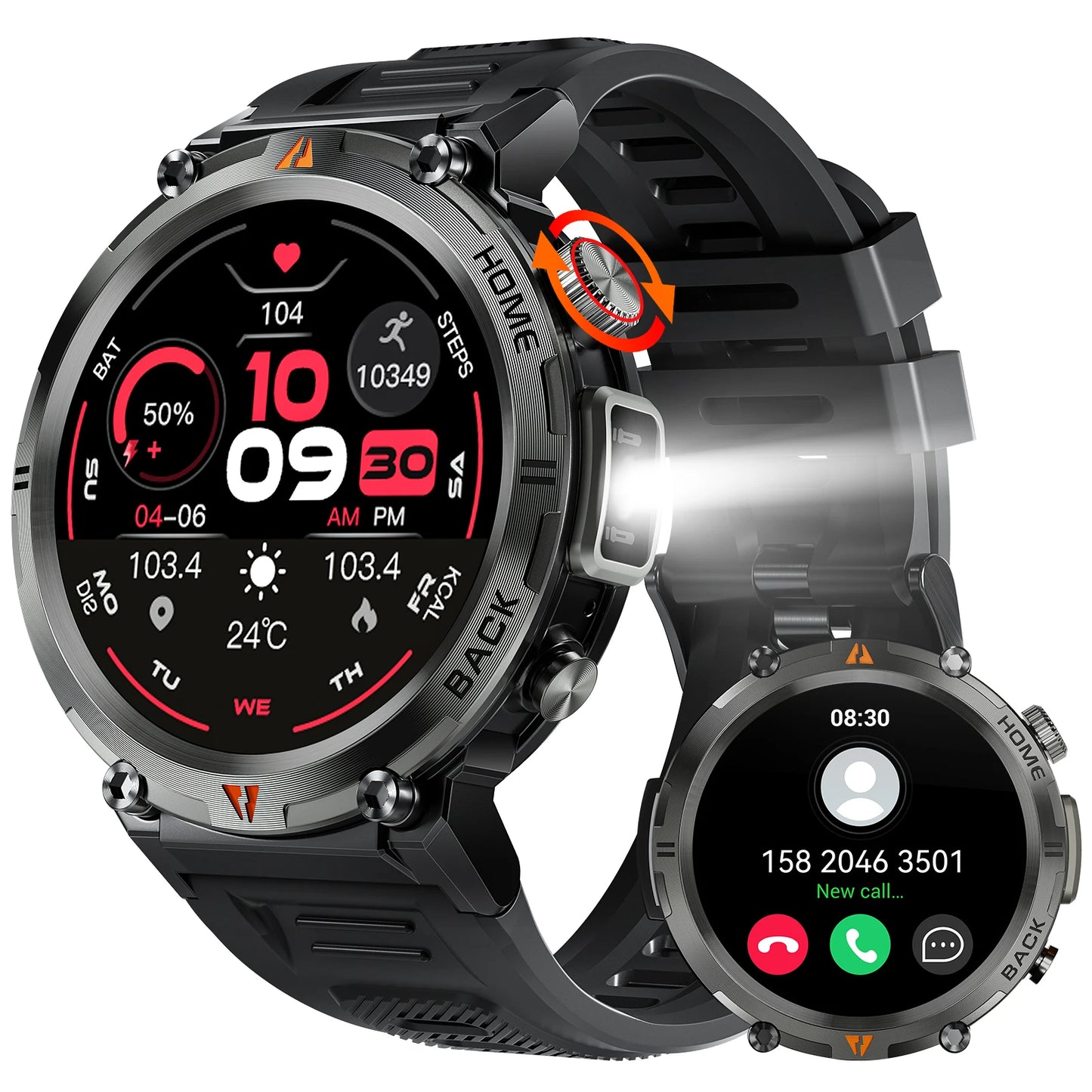 LaNikar KE3 Bluetooth Call Smartwatch For Men With Touch Screen