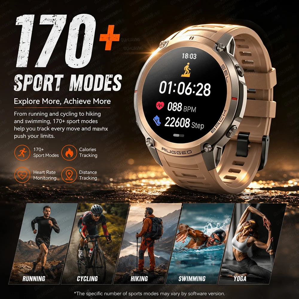 Advanced Military GPS Smartwatch With Offline Mapping And Fitness Tracking