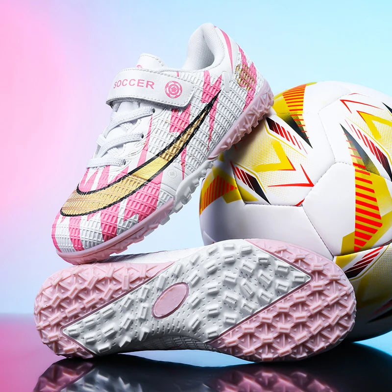 Sxfdneay Youth Soccer Shoes TF Athletic Football Boots