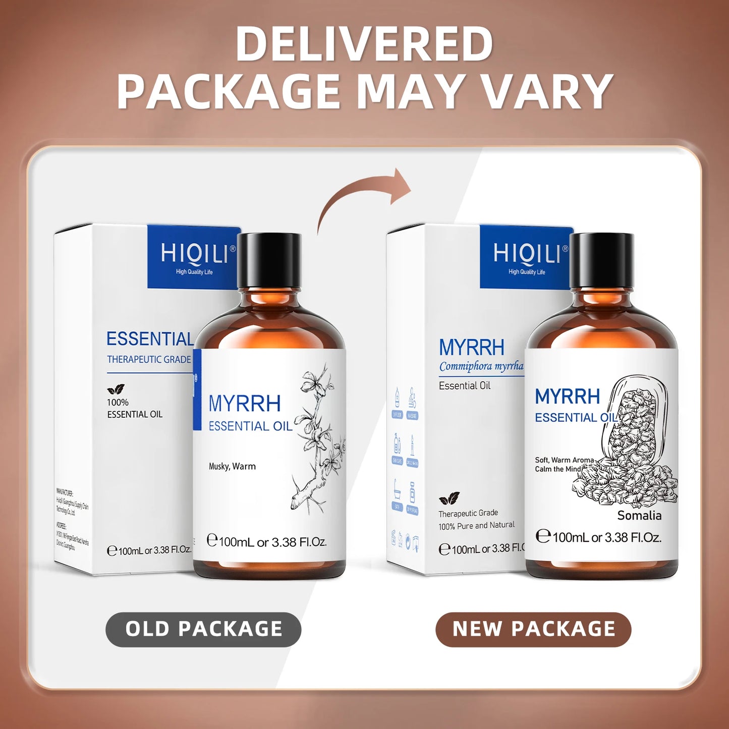 HIQILI Myrrh Essential Oil Pure For Aromatherapy Diffusers